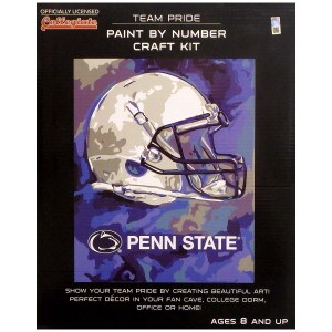 paint by number craft kit Penn State helmet and Athletic Logo